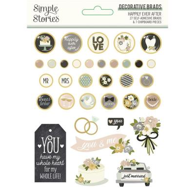 Simple Stories Happily Ever After - Decorative Brads